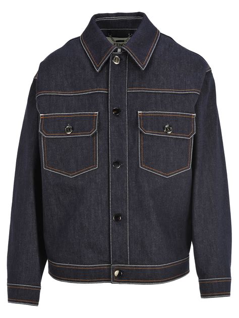 fendi blue denim jacket|designer Fendi denim jacket.